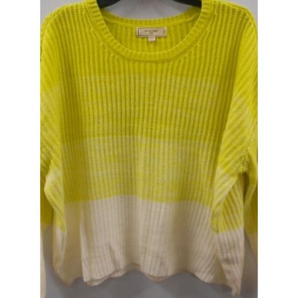 No Comment Sweaters - No Comment 2X Wild Lime/White Ombre Sweater